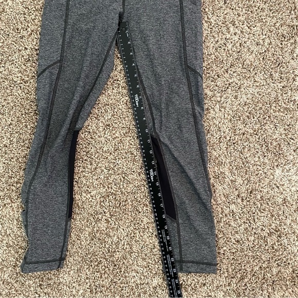 Lululemon Pace Rival Crop Leggings Heathered Black / Gray in Sz 4 with Pockets - Picture 13 of 16